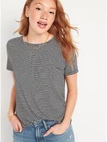 Short-Sleeve Luxe Striped T-Shirt for Women