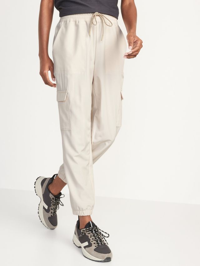 a.n.a Womens High Rise Wide Leg Cargo Pant-Plus