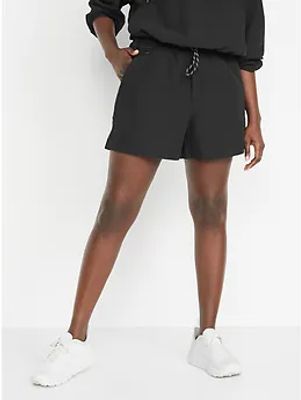 High-Waisted StretchTech Water-Repellent Shorts for Women -- 4.5-inch inseam