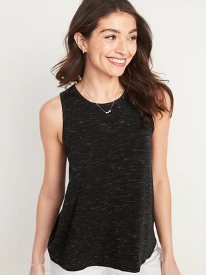 Luxe Jersey-Knit Sleeveless T-Shirt for Women