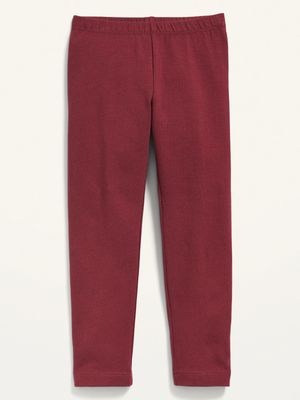 Solid-Color Jersey-Knit Full-Length Leggings for Toddler Girls