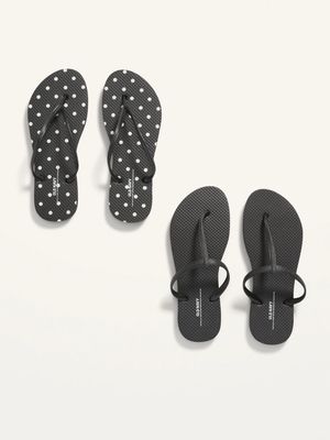 Flip-Flop/T-Strap Sandals Variety 2-Pack (Partially Plant-Based)