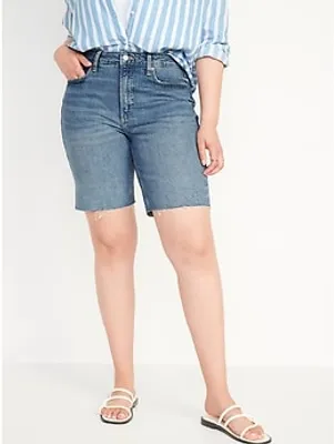 High-Waisted O.G. Straight Cut-Off Jean Shorts for Women - 9-inch inseam