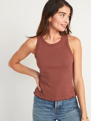 Fitted Rib-Knit Tank for Women