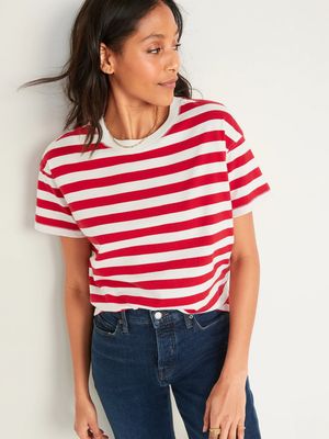 Vintage Loose Striped Easy T-Shirt for Women