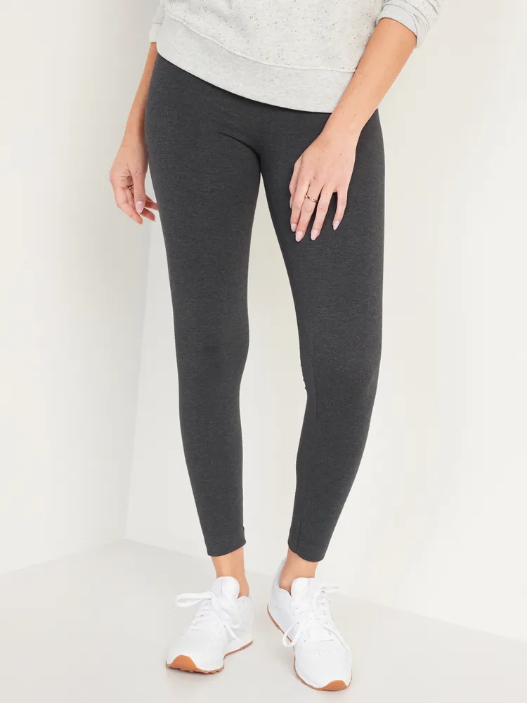 High Waisted Jersey Ankle Leggings For Women