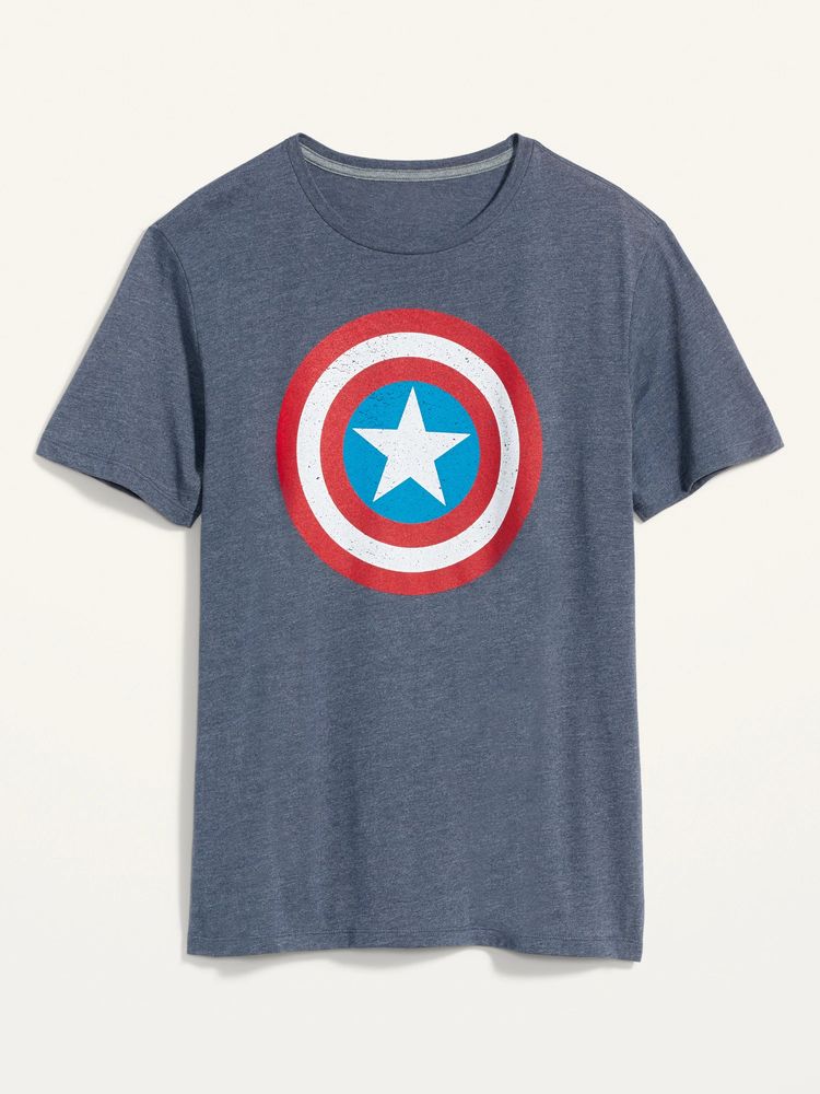 Marvel Captain America Graphic Gender-Neutral T-Shirt for Adults