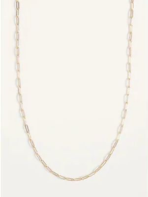 Real Gold-Plated Chain-Link Necklace for Women