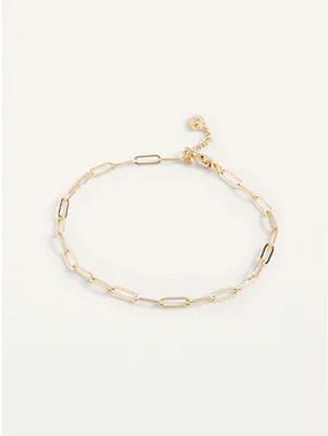 Real Gold-Plated Chain-Link Bracelet for Women