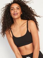 Old Navy Light-Support Ribbed Supima Cotton Cami Bralette for