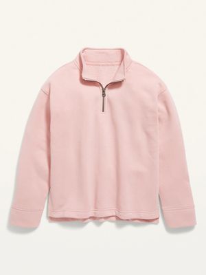 Long-Sleeve Gender-Neutral Quarter-Zip Sweatshirt for Kids