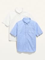 Lightweight Built-In Flex Oxford Uniform Shirt 2-Pack for Boys