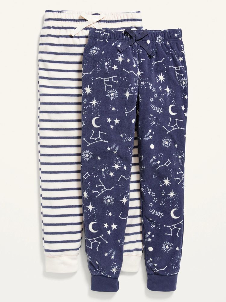 Old Navy Printed Micro Fleece Pajama Jogger Pants 2-Pack for Girls