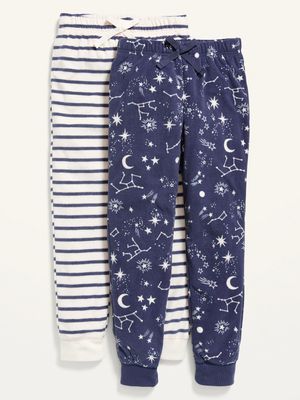 Printed Micro Fleece Pajama Jogger Pants 2-Pack for Girls