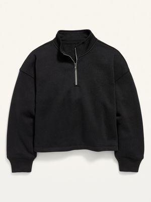Quarter-Zip Mock-Neck Sweatshirt for Girls