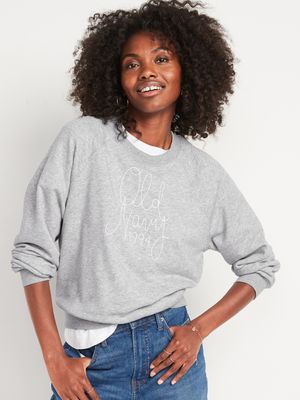 Vintage Cropped Logo Graphic Sweatshirt for Women