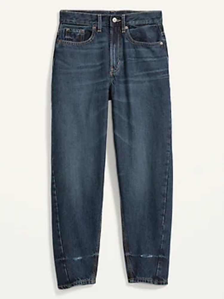 Extra High-Waisted Non-Stretch Balloon Jeans for Women