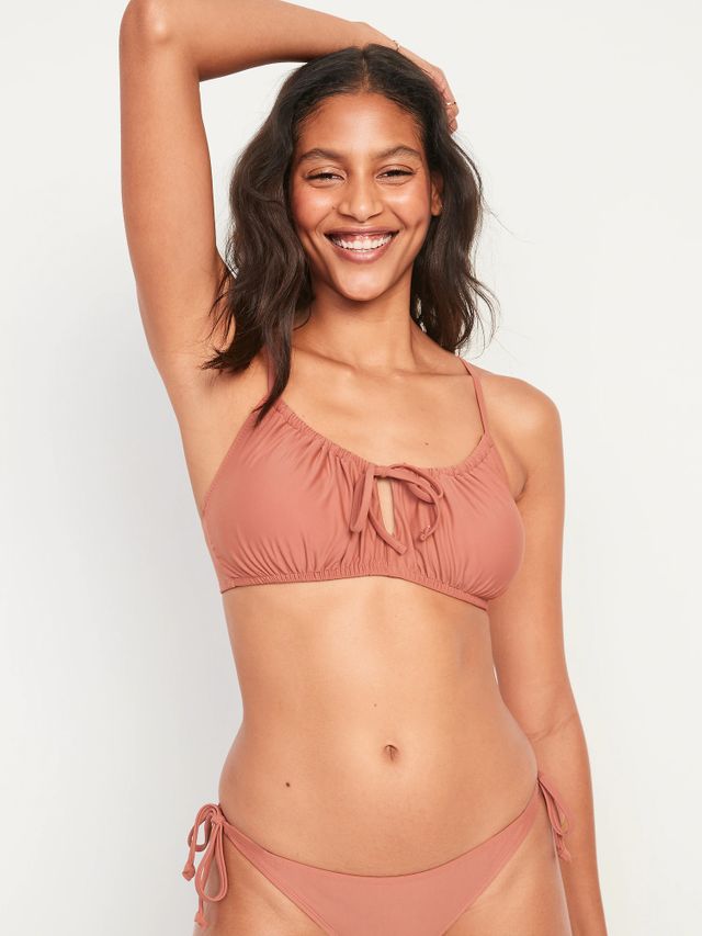 Old Navy Gathered Keyhole-Front Bikini Swim Top for Women