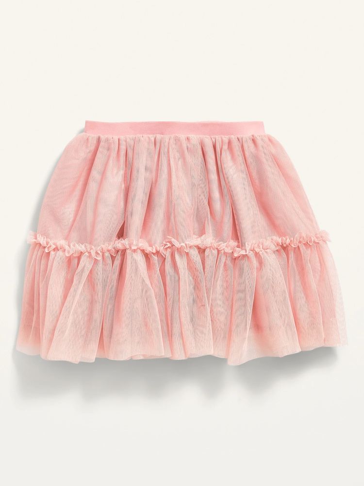 Ruffle-Tiered Tulle Tutu Skirt for Toddler Girls