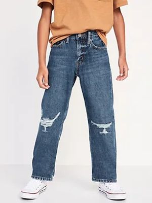 Non-Stretch Loose-Fit Ripped Jeans for Boys