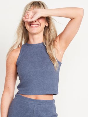 Cropped Rib-Knit Tank Top for Women