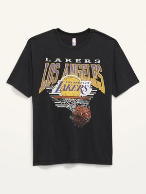 Oversized NBA Los Angeles Lakers Gender-Neutral T-Shirt for Adults