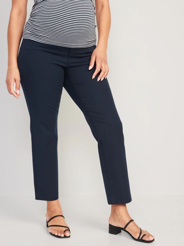 Old Navy Maternity Full-Panel Pixie Straight Ankle Pants
