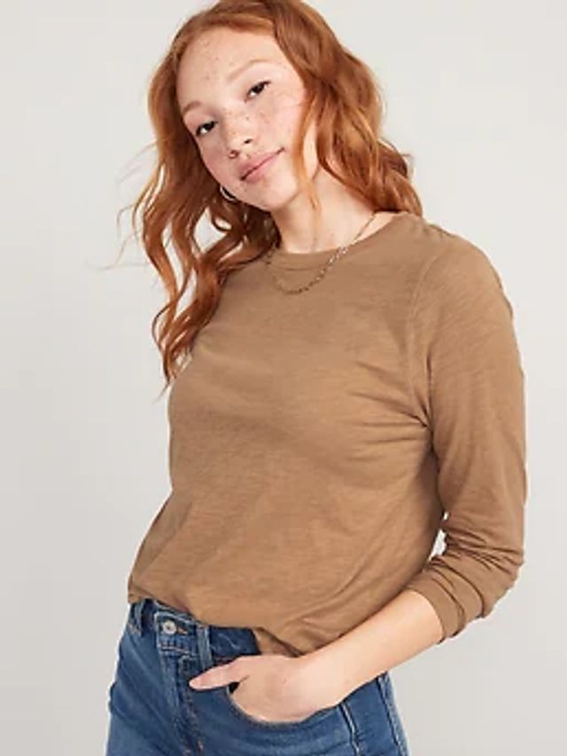 Old Navy Long-Sleeve Breathe ON Slub-Knit T-Shirt for Women | Plaza Las  Americas