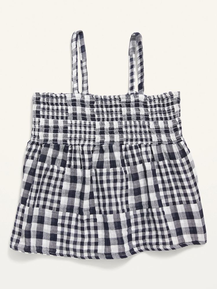 Old Navy Gingham Smocked Double-Weave Top for Girls | Montebello Town Center