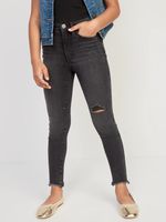 Extra High-Waisted Rockstar 360 Stretch Ripped Jeggings for Girls