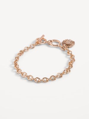 Gold-Toned Chain-Link Bracelet for Women