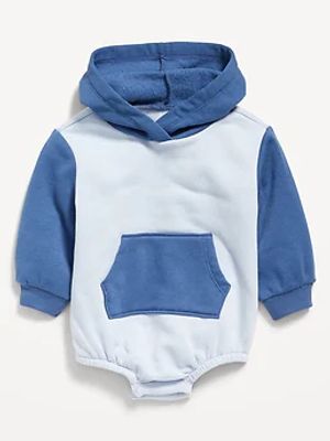 Unisex Long-Sleeve Hooded Bodysuit for Baby