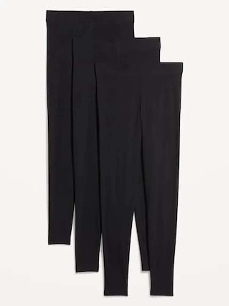 High-Waisted Fashion Layering Leggings 3-Pack