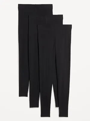 High-Waisted Fashion Layering Leggings 3-Pack
