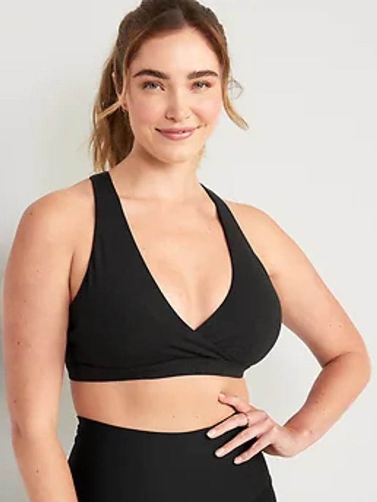 Old Navy Maternity PowerChill Light Support Cross-Front Nursing Sports Bra