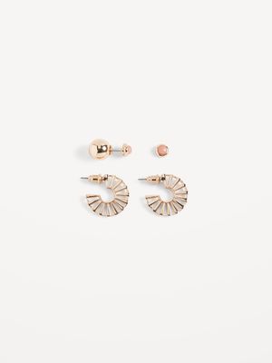Gold-Toned Earrings 2-Pack for Women