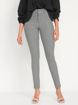 High-Waisted Houndstooth Pixie Skinny Pants for Women