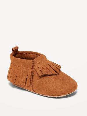 Unisex Faux-Suede Moccasin Booties for Baby