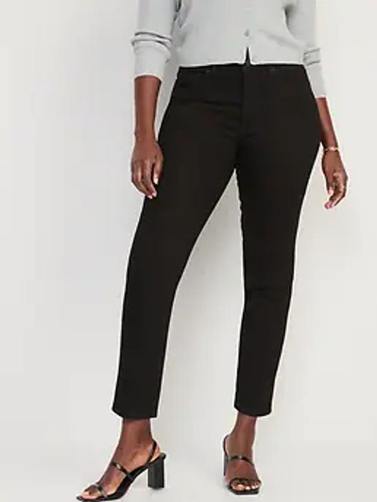 High-Waisted OG Straight Black Jeans for Women