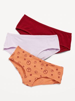 Printed Hipster Underwear 3-Pack for Girls