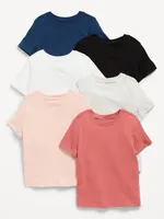 Crew-Neck T-Shirt 6-Pack for Toddler Boys