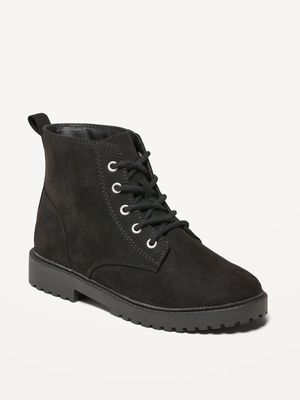 Faux-Suede Lace-Up Boots for Girls