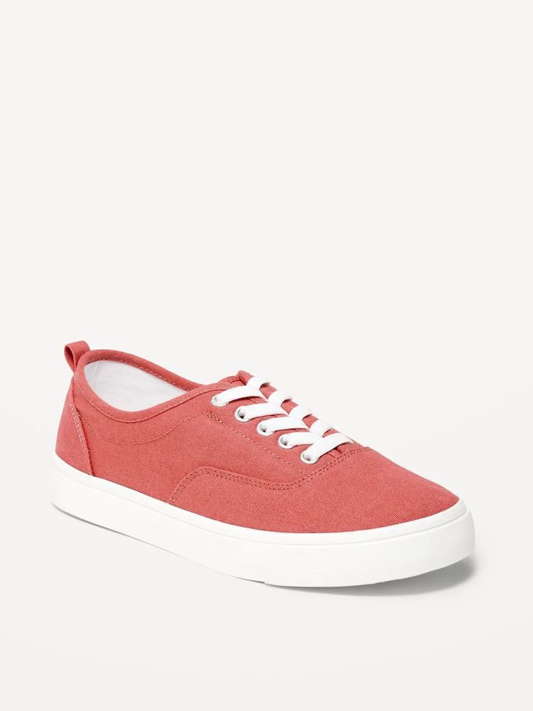 Gender-Neutral Elastic-Lace Canvas Sneakers for Kids