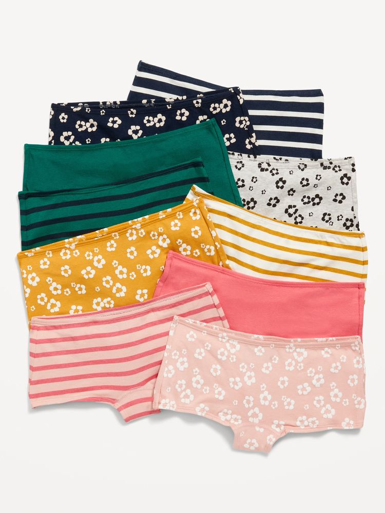 Boyshorts Underwear 10-Pack for Girls