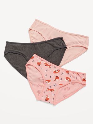 Printed Bikini Underwear 3-Pack for Girls