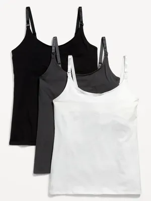 Maternity First Layer Nursing Cami Top 3-Pack
