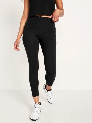 High-Waisted Side Pocket 7/8 Leggings