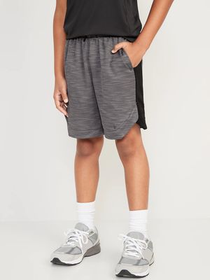 Two-Tone Mesh Basketball Shorts for Boys (At Knee