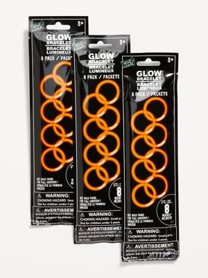 Spooky Nightz Halloween 8-Piece Glow Bracelets 3-Pack for the Family (24 Count)