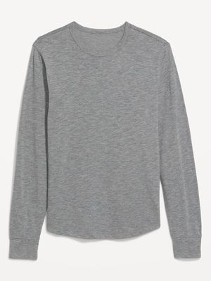 Soft-Washed Long-Sleeve Curved-Hem T-Shirt for Men